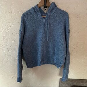 Y2K Blue Knit Hoodie